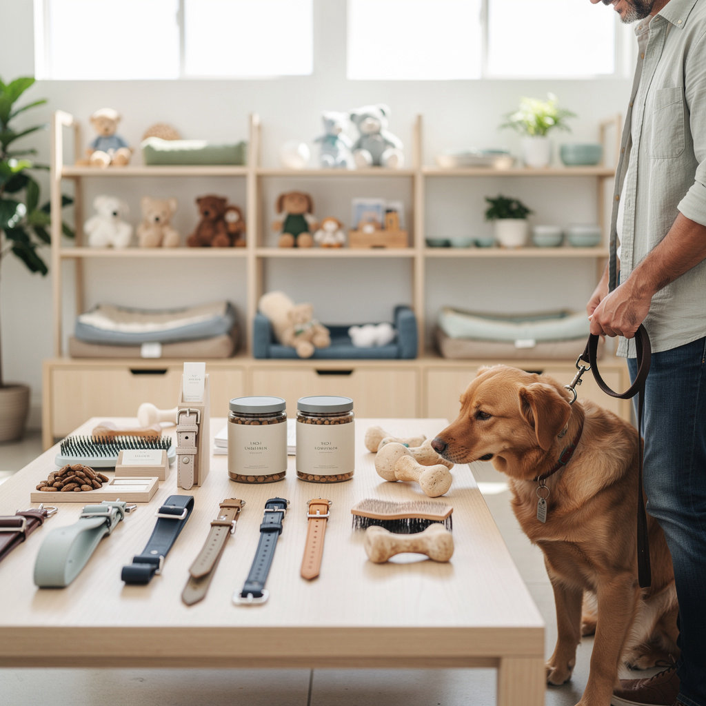 Loose Pooch Dog Club boutique in Santa Barbara showcasing premium dog toys, treats, and accessories for pet owners