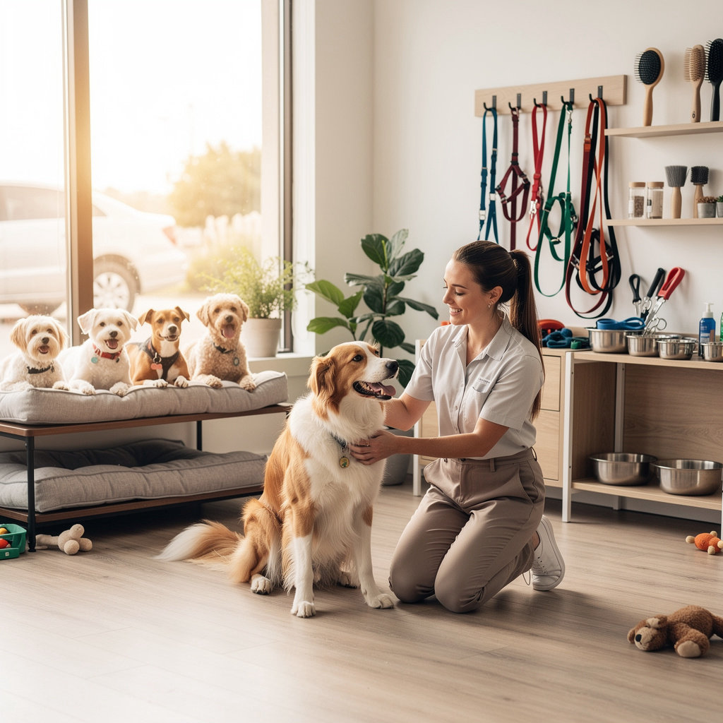 Loose Pooch Dog Club services overview showcasing premium dog daycare, training, and boutique in Santa Barbara